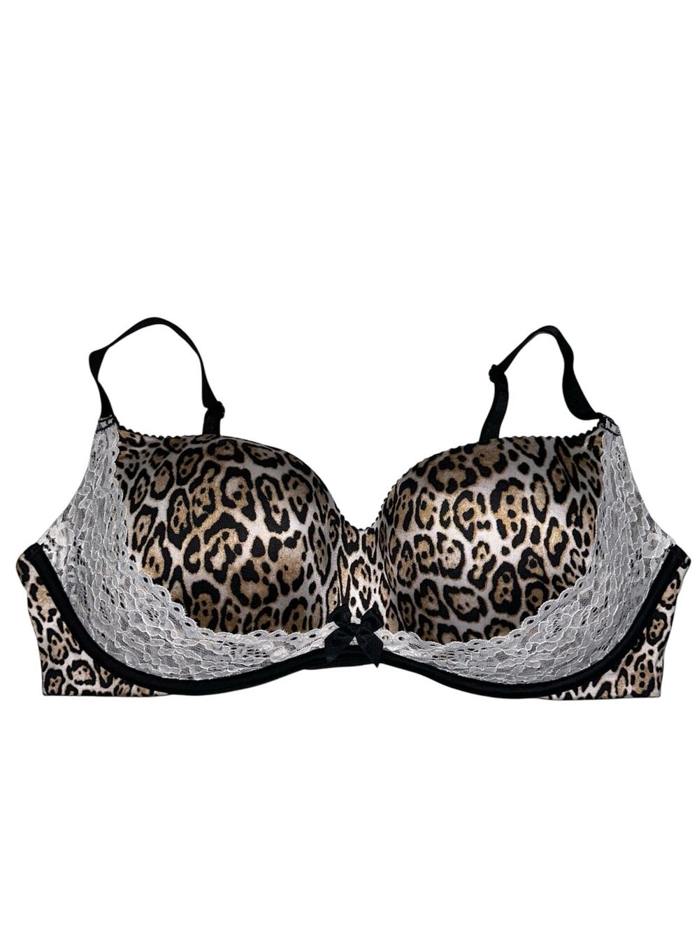 Victorias Secret Leopard Lace Very Sexy Balconette Push Up Bra Size 38D
